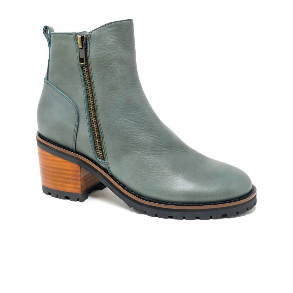 NEW DJANGO & JULIETTE women's birdi boot in dark olive leather